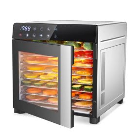 Food Dehydrator Machine 25QT, 8 Trays Stainless Steel Dehydrator Machine, Large Capacity Dehydrators For Food And Jerky, Herbs, Yogurt, Veggies, (Option: 8Trays)